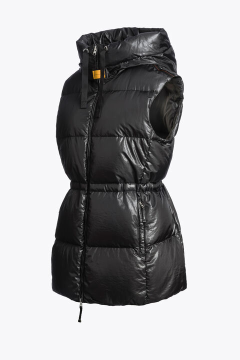 Parajumpers MICOL - GILET CON CAPPUCCIO BLACK 25WMPWPUHF35P720541