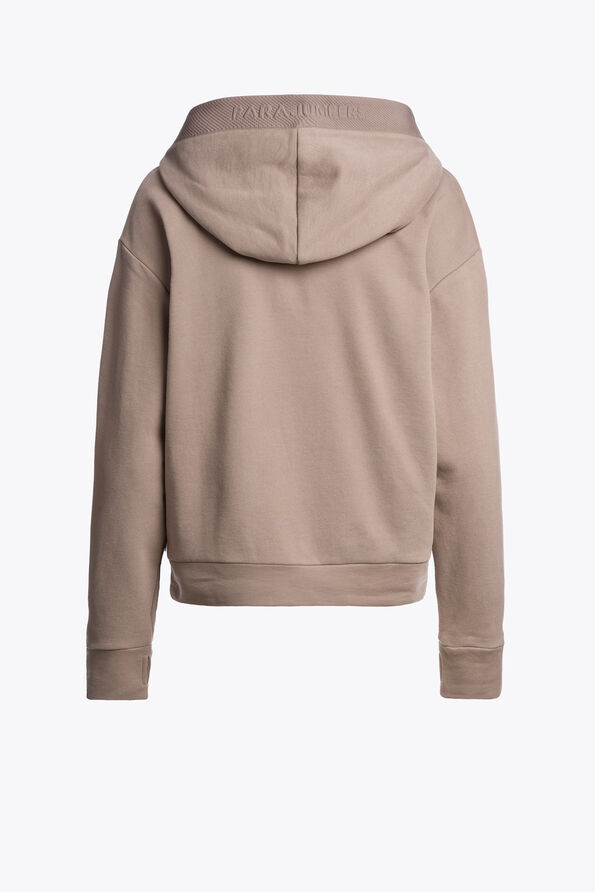Parajumpers NIVICE - HOODED FLEECE MAUVE GREY 26WMPWFLTZ35P880121