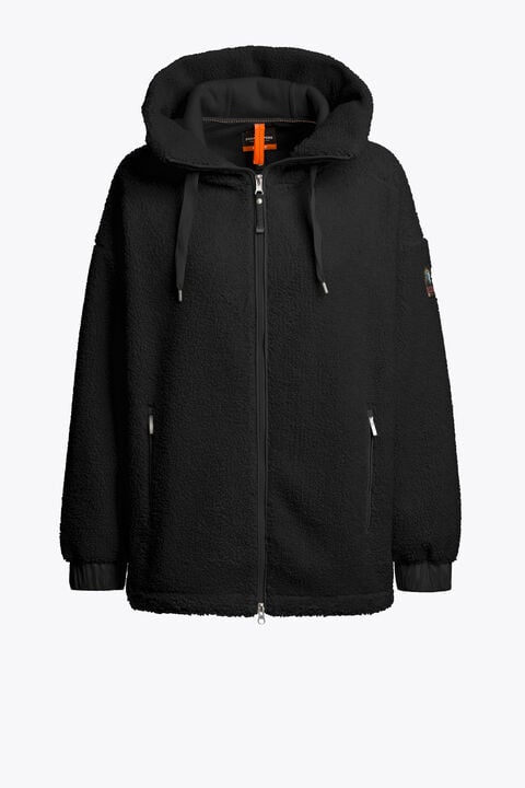 Parajumpers NOELLE - FULL-ZIP SWEATSHIRT BLACK 26WMPWFLPF33P640541