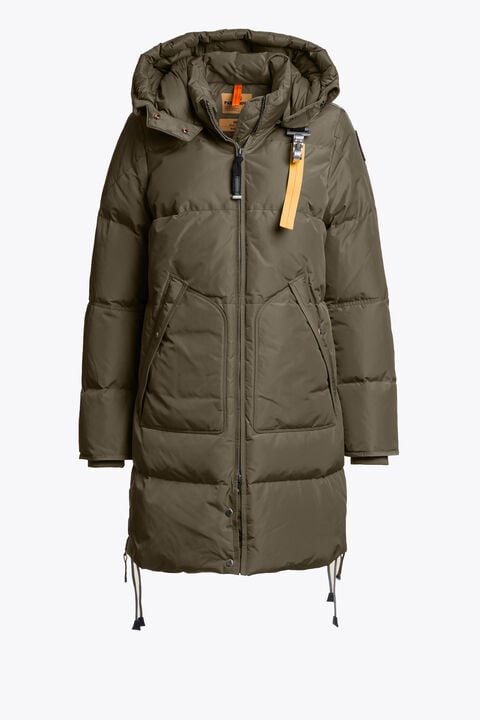 Parajumpers LONG BEAR - HOODED PARKA OLIVE GREY 25WMPWJKMA33P660103