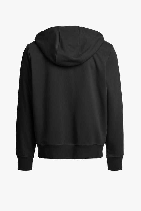 Parajumpers CHARLIE EASY - HOODED FLEECE BLACK 26SMPMFLEY24P100541