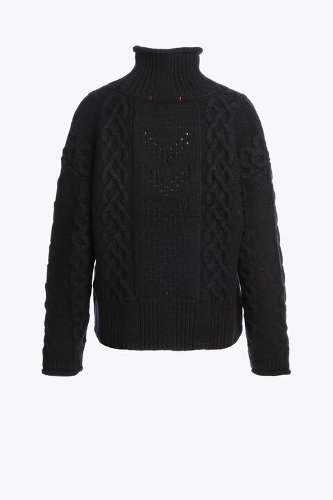 Parajumpers GYPSY - TURTLENECK SWEAT BLACK 25WMPWKNAK33PE30541