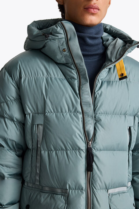 Parajumpers SALLINS - HOODED DOWN PARKA GREEN-BLUE 26WMPMPUTT02P080782