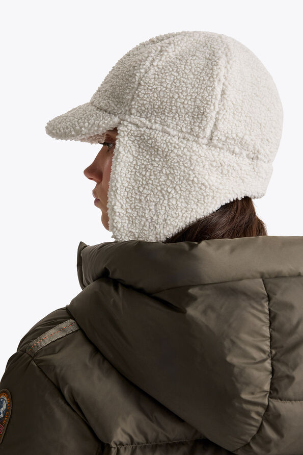 Parajumpers VEVEY - CURLY FLEECE JOCKEY HAT BLACK 26WMPAHAHA41PAN0541