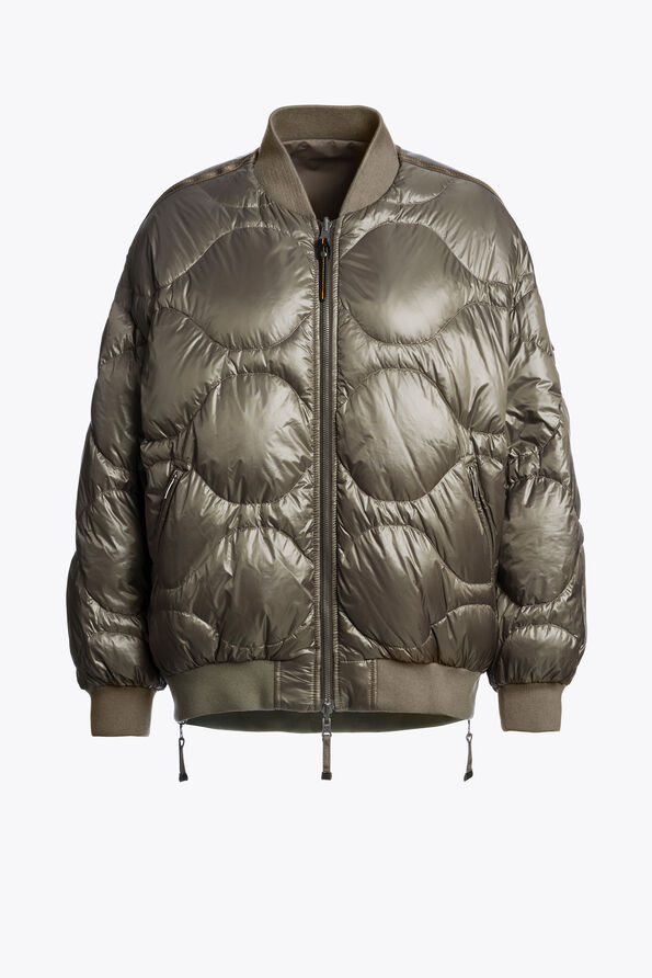 Parajumpers BOMB - REVERSIBLE BOMBER OLIVE GREY 25WMPWJKIN32P960103