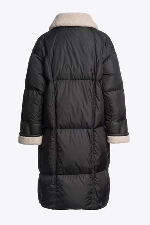 Parajumpers VELNA - LONG PUFFER OFF BLACK - BLACK 26WMPWJKHN32P55B071