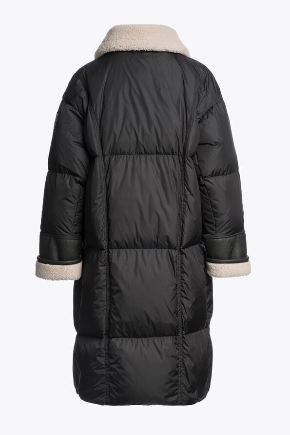 Parajumpers VELNA - LONG PUFFER OFF BLACK - BLACK 26WMPWJKHN32P55B071