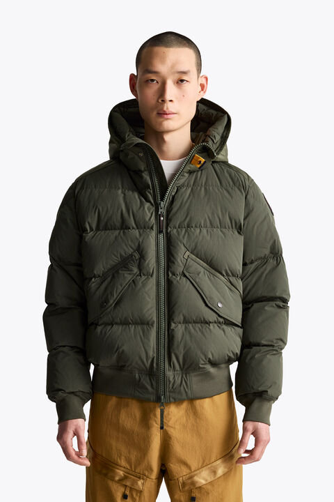 Parajumpers WILMONT - HOODED BOMBER BLACK 26WMPMPUHF02P300541