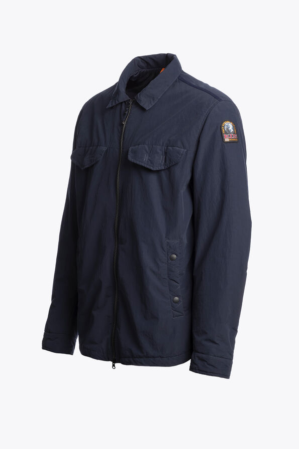 Parajumpers EVANDER - GEWATTEERD OVERSHIRT BLUE NAVY 26SMPMOSDU01P140316