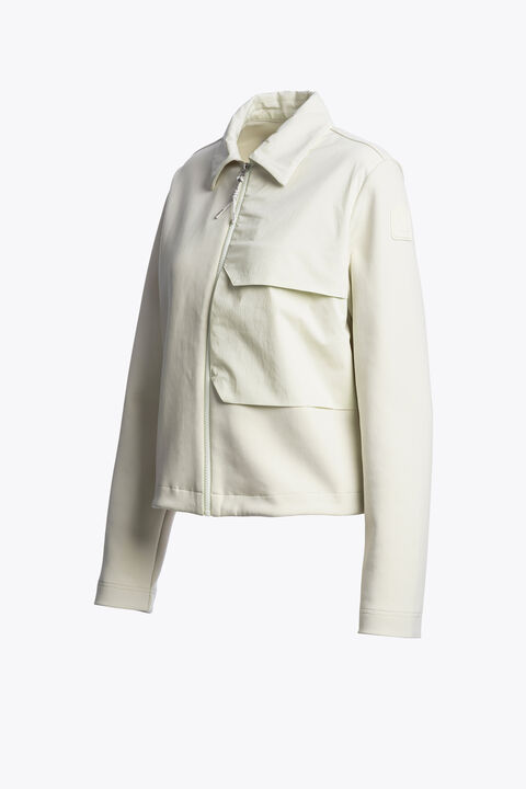 Parajumpers JELKA - FULL-ZIP SWEATSHIRT MOSSY CHALK 26SMPWFLTZ32P790277