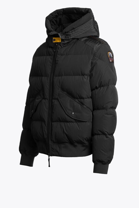 Parajumpers WILMONT - HOODED BOMBER BLACK 26WMPMPUHF02P300541