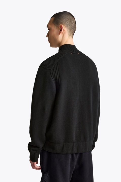 Parajumpers LEVICO - FULL-ZIP CARDIGAN BLACK 26WMPMKNLW03P280541