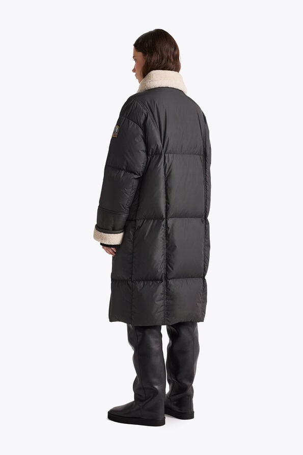 Parajumpers VELNA - LONG PUFFER OFF BLACK - BLACK 26WMPWJKHN32P55B071