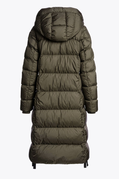 Parajumpers PANDA - LONG DOWN JACKET OLIVE GREY 25WMPWPUEL31P700103