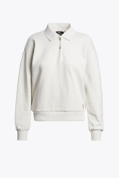 Parajumpers SARANDA - POLO MANCHES LONGUES CHALK WHITE 26WMPWFLFJ33P650131