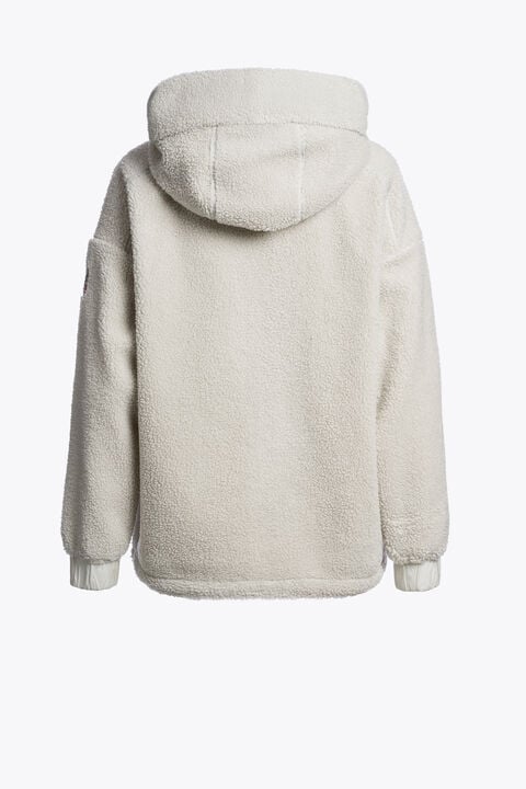 Parajumpers NOELLE - FULL-ZIP SWEATSHIRT CHALK WHITE 26WMPWFLPF33P640131