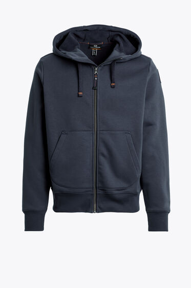 Hooded Puzzle Fleece - Navy 浅黒い Pepper Mix