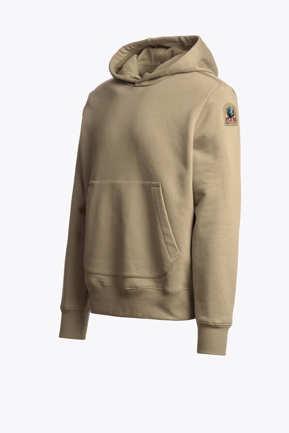 Parajumpers EVEREST - HOODED SWEATSHIRT MUTED KHAKI 26WMPMFLEY22P160136