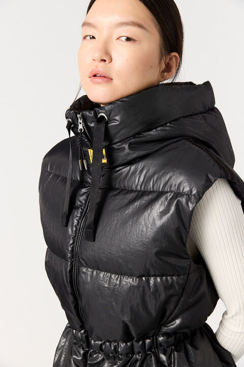 Parajumpers MICOL - GILET CON CAPPUCCIO BLACK 25WMPWPUHF35P720541