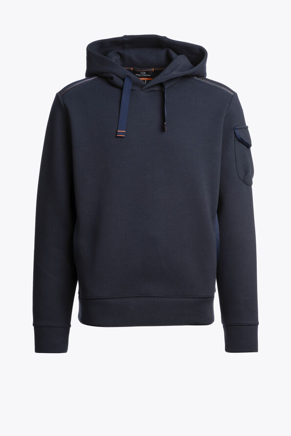 Parajumpers IKE - HOODED FLEECE BLUE NAVY 25WMPMFLPV01P570316