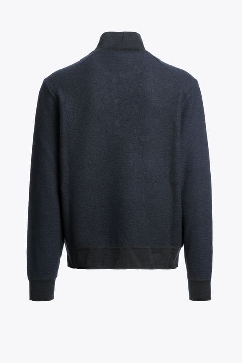 Parajumpers JACUP - HALF-ZIP CARDIGAN BLUE NAVY 26WMPMKNRK13P350316