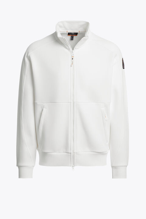 Parajumpers SPIKE - FULL-ZIP SWEAT STAR WHITE 26SMPMFLRH02P200290