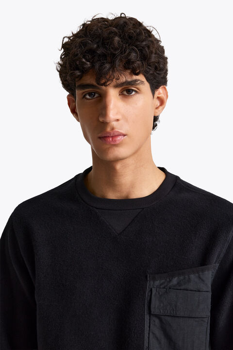Parajumpers PERNHOS - CREWNECK SWEATSHIRT BLACK 26WMPMFLQR01P390541