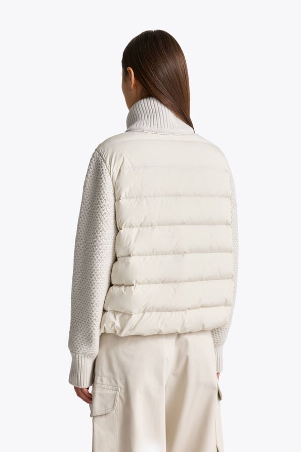 Parajumpers MOONIE - HYBRID CARDIGAN CHALK WHITE 26WMPWHYHS35P620131