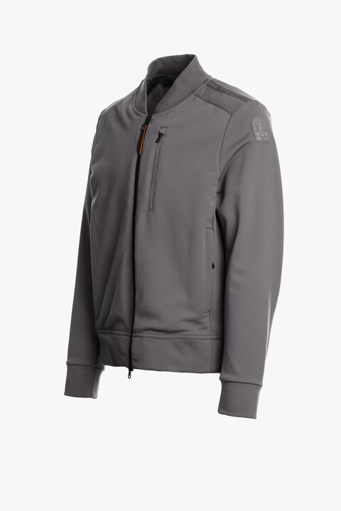 Parajumpers MCKAY - FULL-ZIP FLEECE PEWTER 25WMPMHYFG02P550735