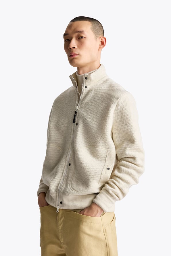 Parajumpers BRIENT - FULL-ZIP CARDIGAN WARM IVORY 26WMPMKNRK12P350132