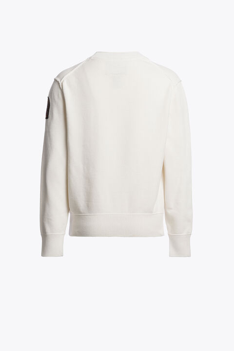 Parajumpers BASIC BRAW - CREWNECK SWEATER WARM IVORY 26WMPBKNRK64PBH0132