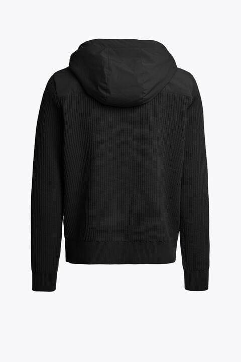 Parajumpers ROCHER RIVER - HYBRID CARDIGAN BLACK 26WMPMHYKT03P460541