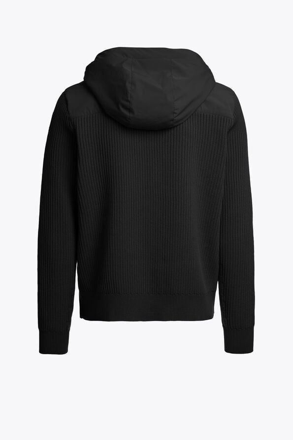 Parajumpers ROCHER RIVER - HYBRID CARDIGAN BLACK 26WMPMHYKT03P460541