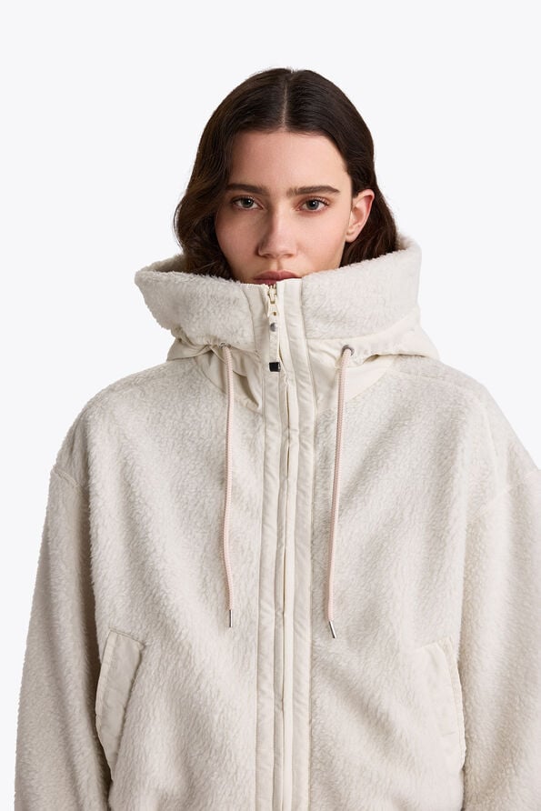 Parajumpers KISHA - HOODED FLEECE WARM IVORY 26WMPWFLQS31P780132