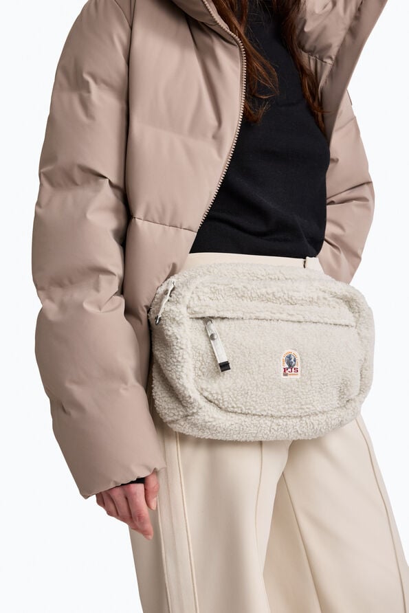 Parajumpers NORTHAM - CURLY FLEECE BELT BAG BLACK 26WMPABABA41PAN0541