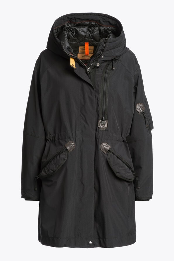 Parajumpers TANK LIGHT - HOODED PARKA BLACK 26WMPWJKMG32P530541