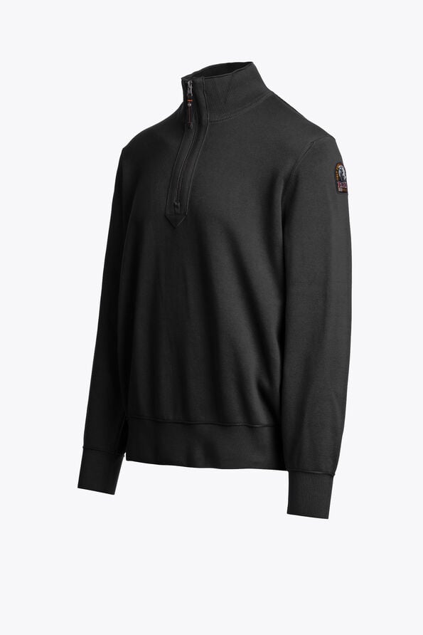 Parajumpers BASIC SCOE - HALF ZIP CARDIGAN BLACK 26WMPMKNKC06P140541