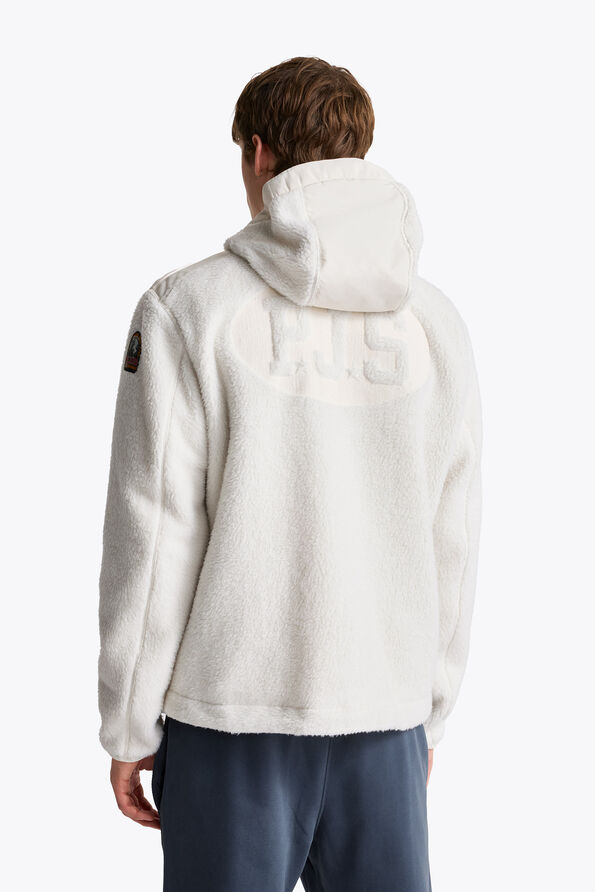 Parajumpers SUNDRE - HOODED FLEECE WARM IVORY 26WMPMFLQS01P360132