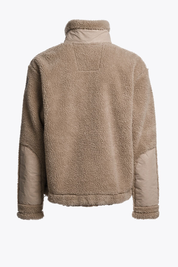 Parajumpers KIMBALL - CURLY FLEECE FULL-ZIP SWEAT MASTIC 25WMPMFLPY02P520772