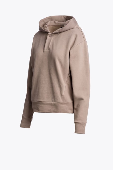 Parajumpers NIVICE - HOODED FLEECE MAUVE GREY 26WMPWFLTZ35P880121