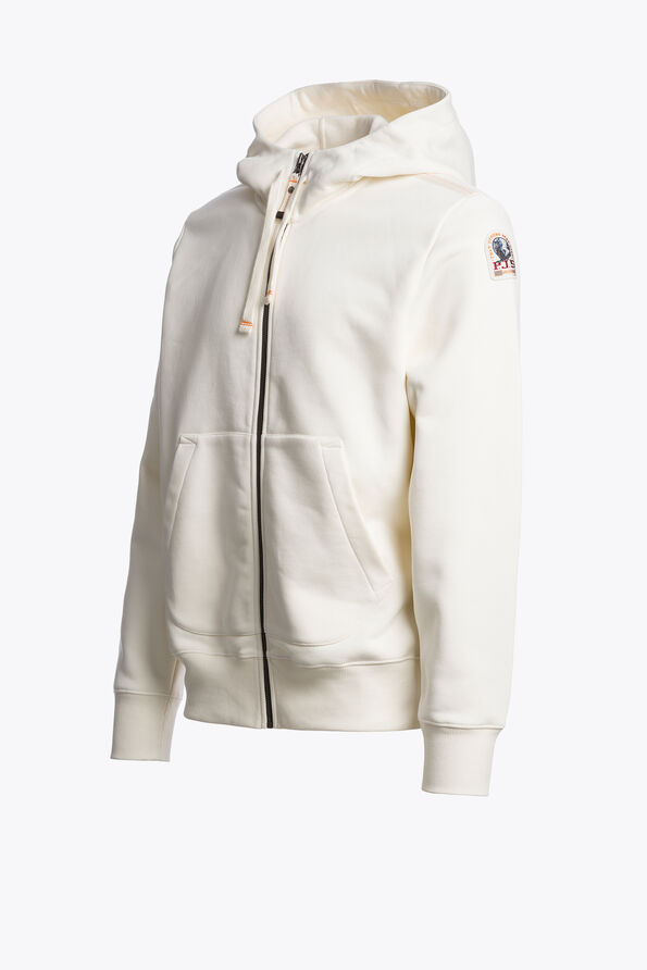 Parajumpers CHARLIE EASY - KAPUZENSWEATSHIRT WARM IVORY 26WMPMFLEY24P160132