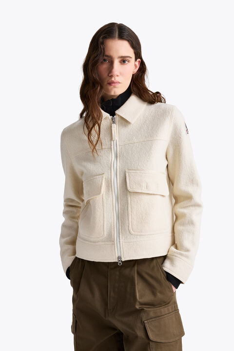 Parajumpers AMALU - GIACCA IN LANA WARM IVORY 26WMPWJKLV31P690132