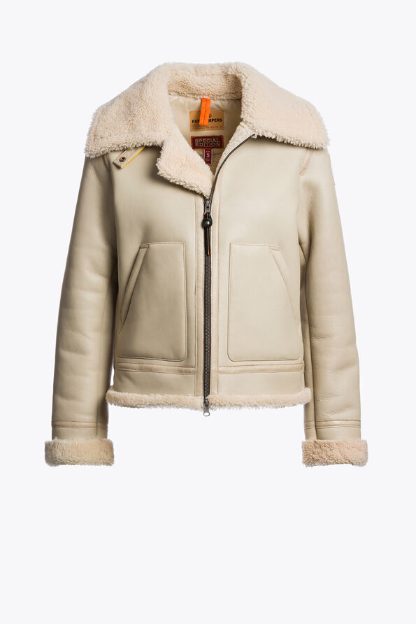 Parajumpers GIALEAN SPECIAL - SHEARLING JACKET OAT 25WMPWJKSE32P680694