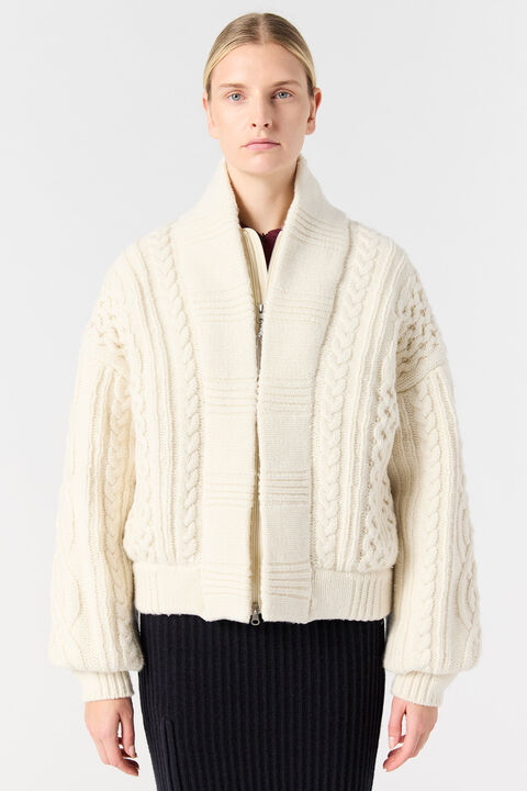 Parajumpers NEZUKO - FULL-ZIP CARDIGAN MOONBEAM 25WMPWHYAK31PE30775