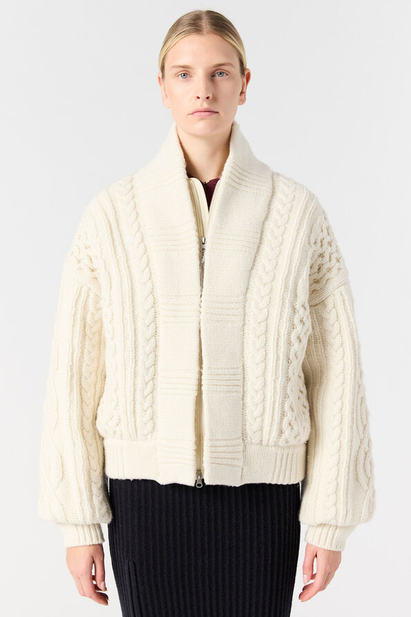 Parajumpers NEZUKO - FULL-ZIP CARDIGAN MOONBEAM 25WMPWHYAK31PE30775