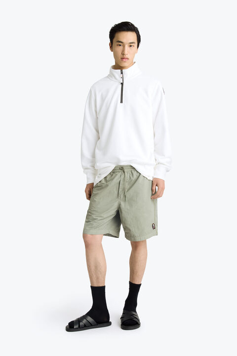 Parajumpers BROAD PEAK - HALF-ZIP FLEECE WHITE 26SMPMFLEY20P100501