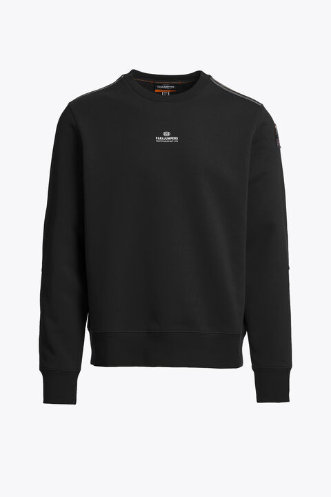 Parajumpers FERGUS - RUNDHALS-SWEATSHIRT BLACK 26WMPMFLRE01P370541