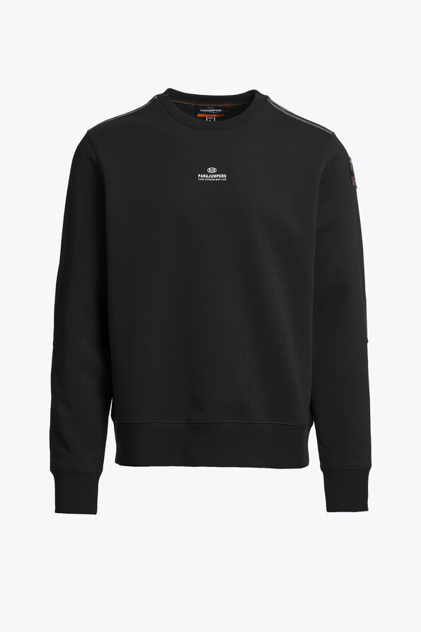 Parajumpers FERGUS - RUNDHALS-SWEATSHIRT BLACK 26WMPMFLRE01P370541