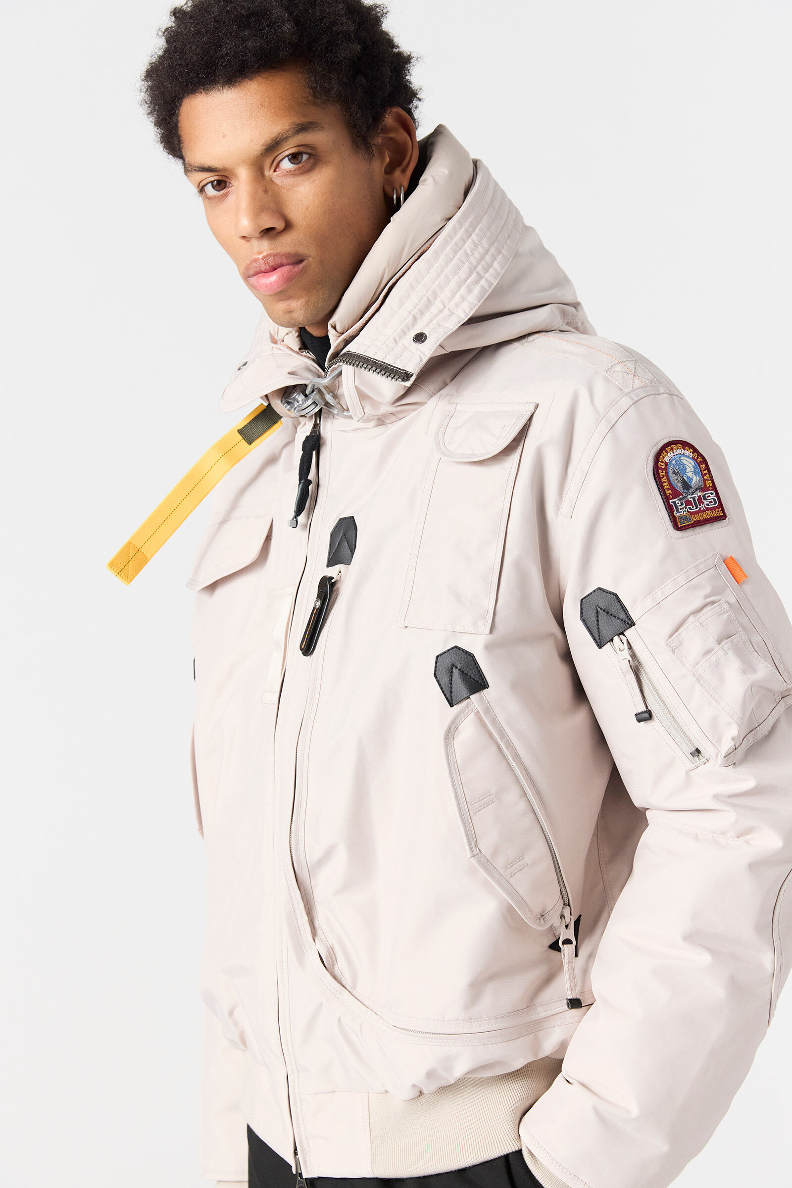 GOBI - HOODED BOMBER OLIVE GREY для Мужчин | Parajumpers®