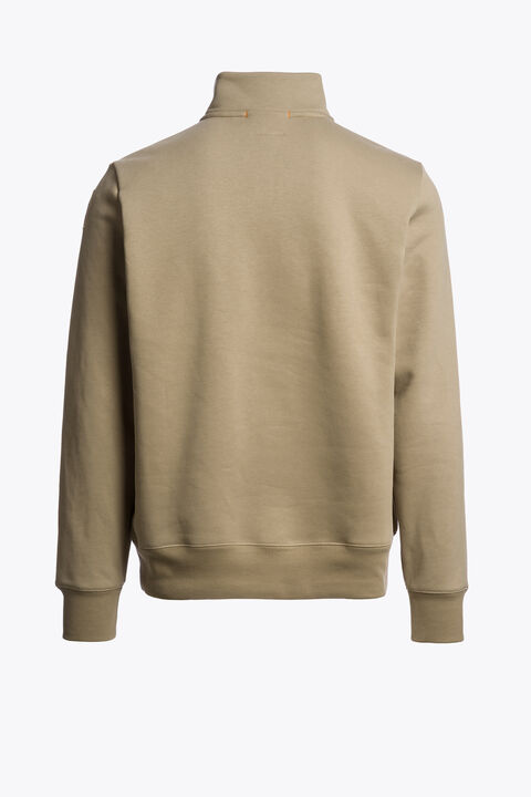 Parajumpers BROAD PEAK - 하프 집 플리스 MUTED KHAKI 26WMPMFLEY20P160136